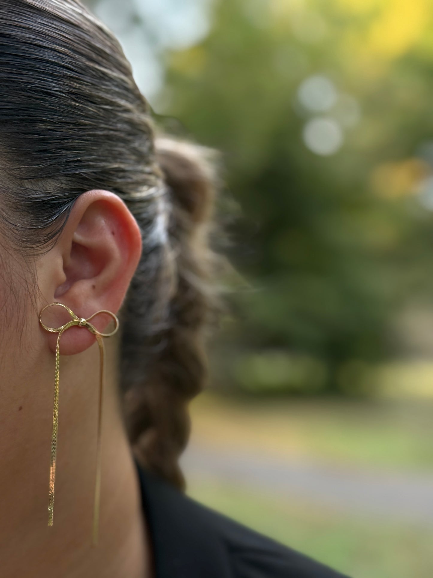 Strik Oorbellen – Staal - Lioraen - Sieraden