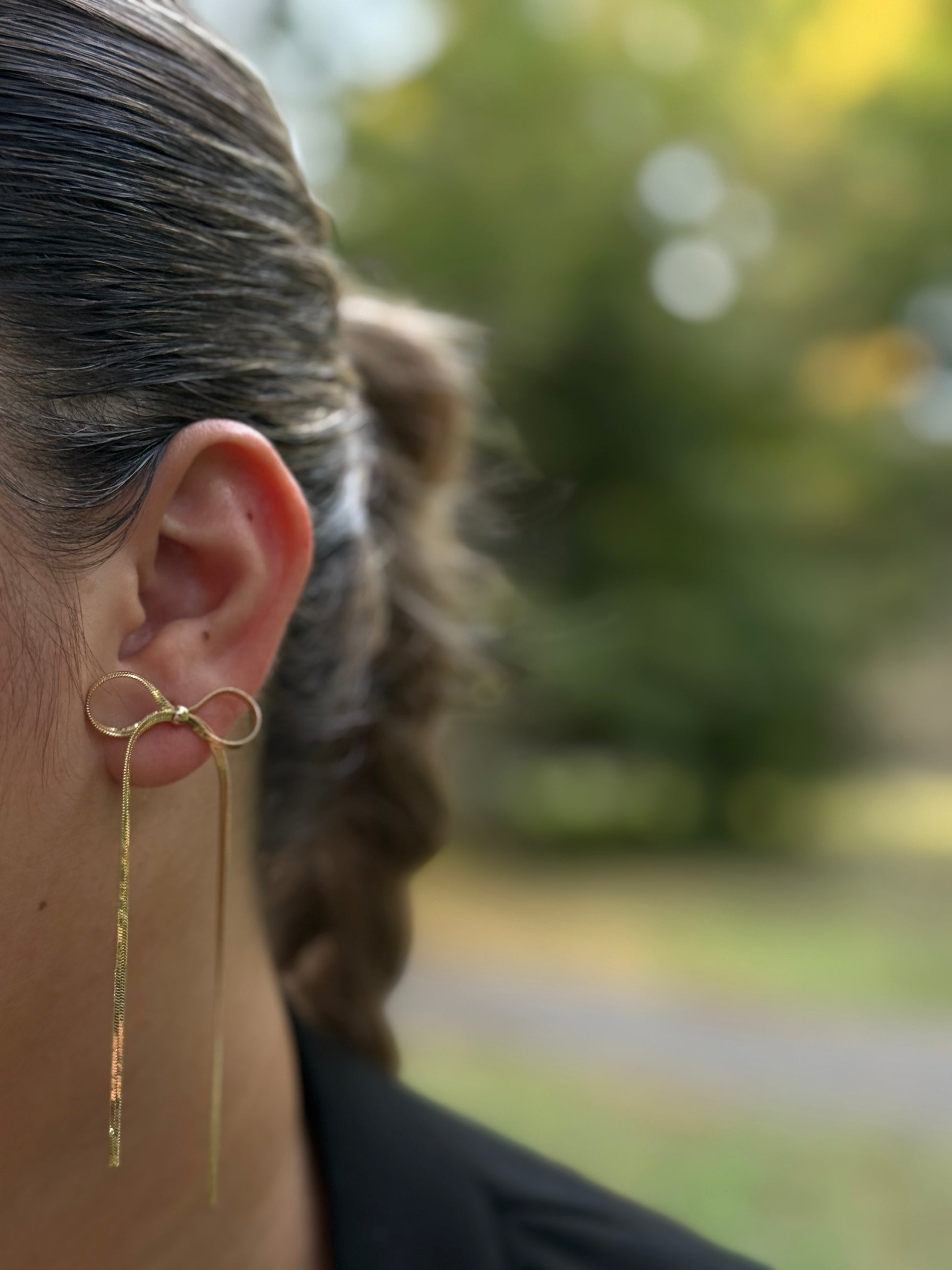 Strik Oorbellen – Staal - Lioraen - Sieraden