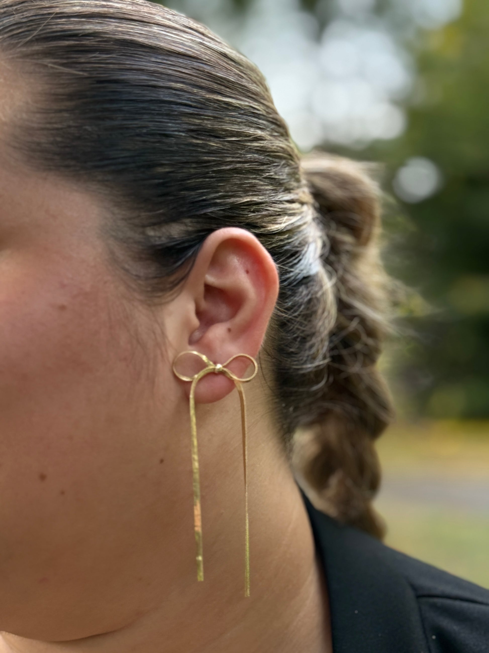 Strik Oorbellen – Staal - Lioraen - Sieraden