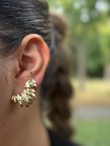 Veelzijdige Oorbellen met Zirkonen – Staal - Lioraen - Sieraden