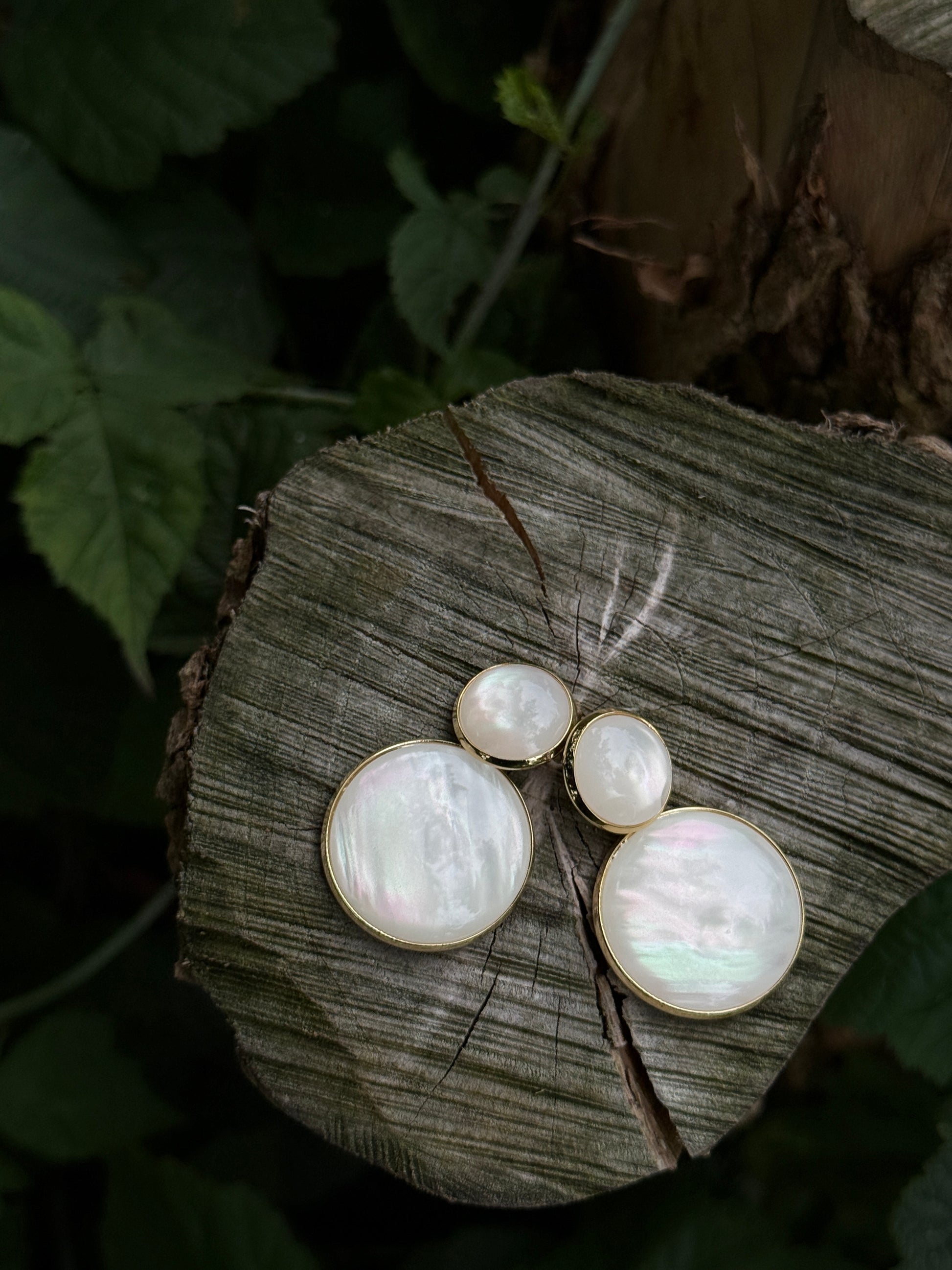 Oorbellen met Pareldetails, Hangend – Staal - Lioraen - Sieraden