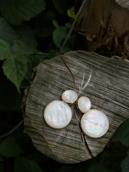 Oorbellen met Pareldetails, Hangend – Staal - Lioraen - Sieraden