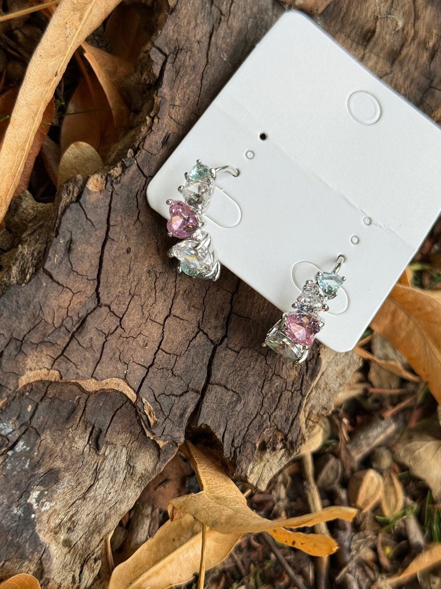 Kleurrijke Oorringen met Kristallen – Staal - Lioraen - Sieraden