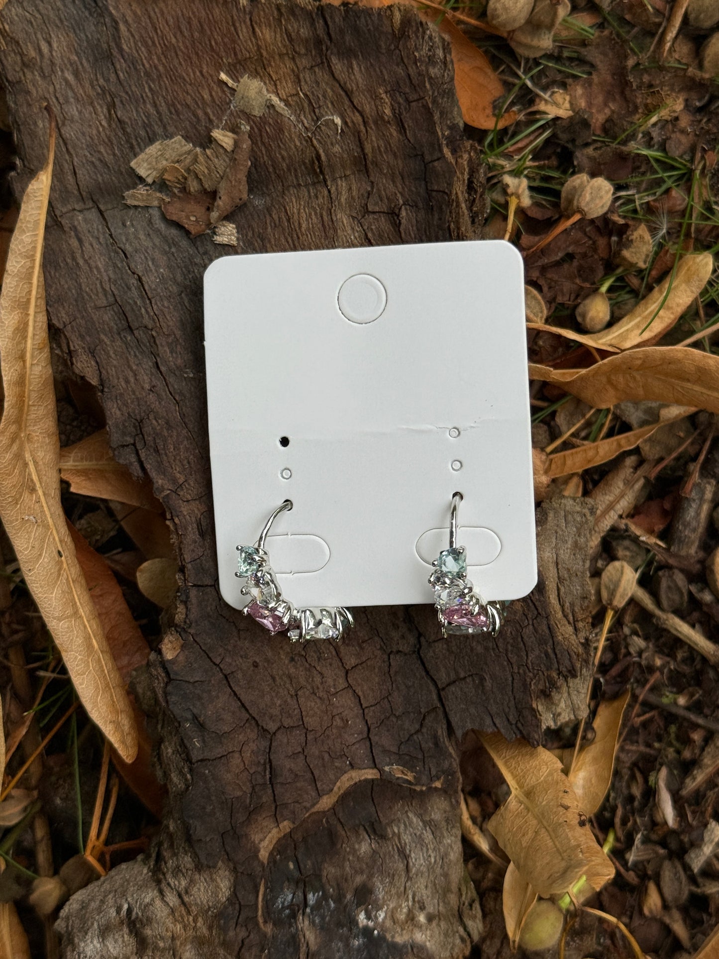 Kleurrijke Oorringen met Kristallen – Staal - Lioraen - Sieraden