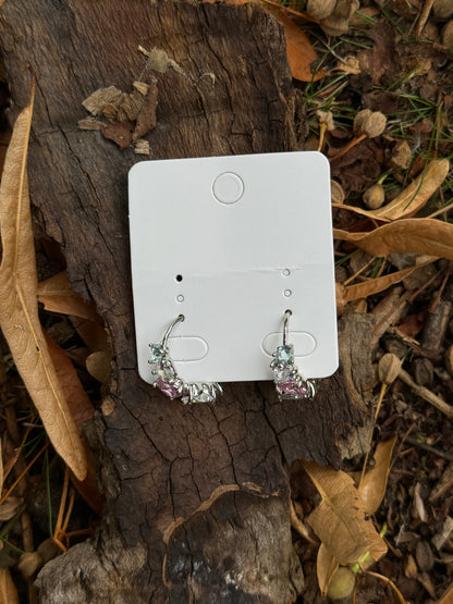 Kleurrijke Oorringen met Kristallen – Staal - Lioraen - Sieraden